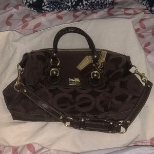 Dark brown Coach purse